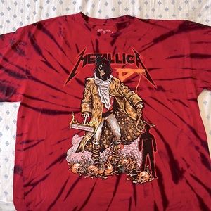 Mens XL METALLICA Tie Dye Band Shirt